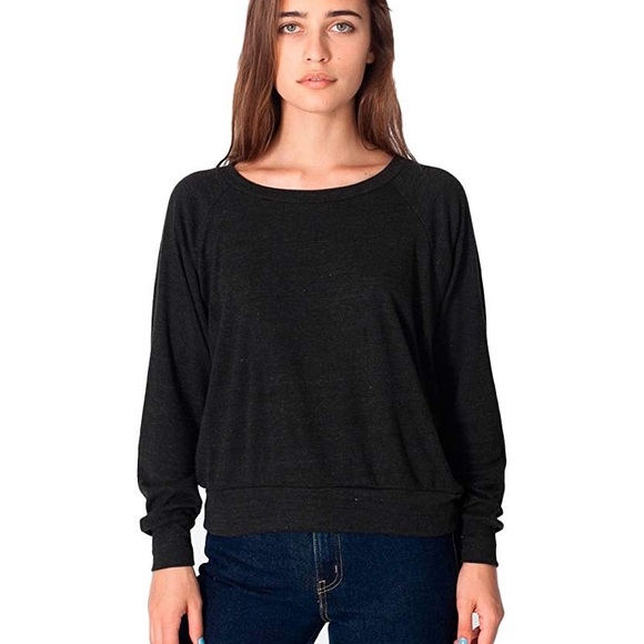 American Apparel Sweaters - American Apparel Black Crew Pull Over M